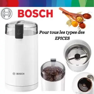 Bosch Moulin à café et épices en inox 150W avec Lames en inox