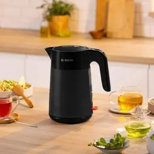 Bosch bouilloire électrique Noir 2400w 1,7L triple sécurité filtre anti calcaire grande ouverture sans BPA