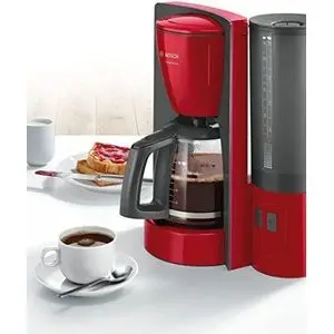 Bosch Cafetière à filtre ConfortLine - Rouge - 15 tasses - 1200W - Aroma+ Système anti gouttes