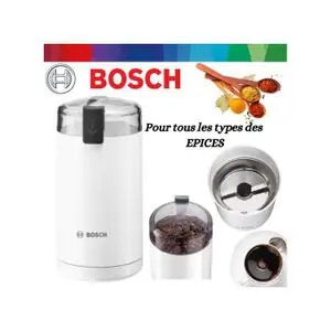 Bosch Moulin à Café et épices Électrique TSM6A011W ,180 W ,lame en acier inoxydable