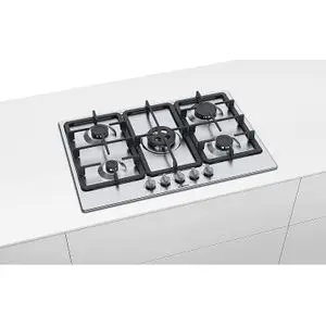 Bosch Plaque De Cuisson À Gaz Encastrable En Acier Inoxydable ,75 Cm ,5 Feux, Sécurité