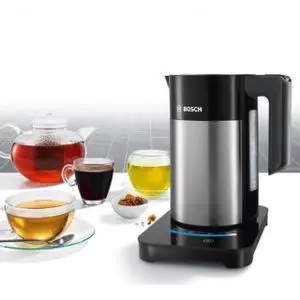 Bosch Bouilloire électrique Premium,1,7L 2200W Tactile,7 réglages Sans fil