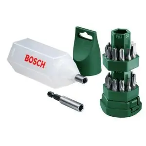 Bosch Tonnelet d'Embouts de Vissage – Kit 24 Pièces – Embouts Impact Control – Compatible Visseuses et Perforateurs – Coffret Compact