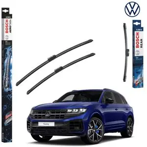 Bosch Pack Balais d’Essuie-Glace avant et arrière pour Volkswagen Touareg (CR7)  - Silencieux Premium
