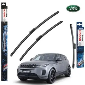 Bosch Pack Balais d’Essuie-Glace avant et arrière pour Land Rover Range Rover Evoque  - Silencieux Premium