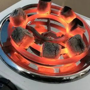 RAF Cuisinière Électrique Portable 1000W – Réchaud Électrique en Acier Inoxydable – Plaque Chauffante Rapide pour Cuisine, Café &amp; Narguilé