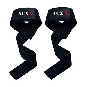 ACX 2 Sangles de Levage Haltérophilie Support Serre Poignet Wrist Straps Musculation Fitness Crossfit