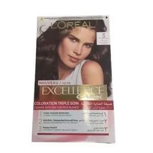 L'Oréal Paris Excellence - Crème coloration permanente Triple Soin - 3 CHATAIN FONCE