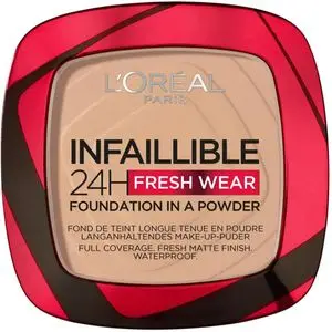 L'Oréal Paris Fond de Teint Poudre Longue Tenue - Waterproof - Infaillible 24H Fresh Wear - Teinte : 130) - 53 g