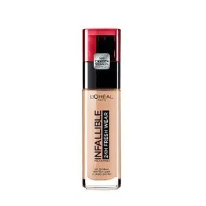 L'Oréal Paris Fond de Teint Fluide Infaillible 32h Fresh Wear - Tous Types de Peau - 200D Sable Dore