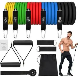 topgym Bande Elastiques Musculation,5 Bande Résistance Fitness kit (Bon Qualité)
