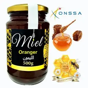 Palmarès des terroirs Marocains Miel d'oranger, Migraine, anti-stress, cicatrisant, Ballonnement, 100% pur naturel, 500g