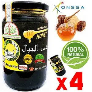 Palmarès des terroirs Marocains Miel de Montagnes 100% Naturel (Antispasmodique, Antiseptique, Tonifiant) 3.6 Kg