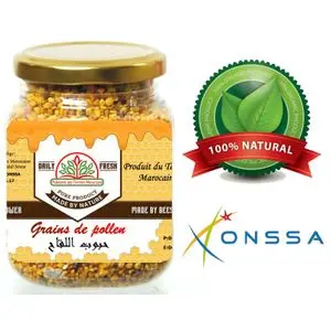 Palmarès des terroirs Marocains Grains de pollen 100% Naturel (énérgissant, Fértilité, superaliment, Grippe, rhum) 100g