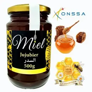 Palmarès des terroirs Marocains Miel jujubier Sidr ballonnement antibactériennes et cicatrisantes Soutien digestif 100% pure naturel 500g