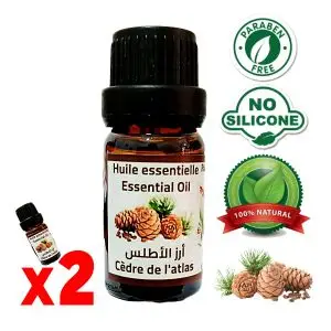 Palmarès des terroirs Marocains Huile essentielle de Cèdre de l’Atlas – Tonique, anti-chute, purifiante, soin du psoriasis, varices &amp; répulsif insectes – 20 ml