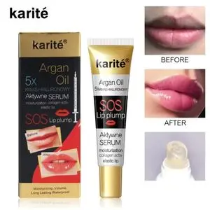Karite Repulpeur naturelle pour lèvres, volumateur en Huile d'argan et Aktywne.