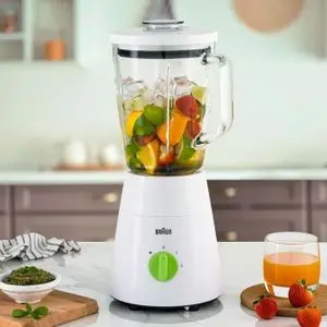 Braun Blender bol verre 500 W- 1,5 L- Technologie TriAction, 2 Moulin