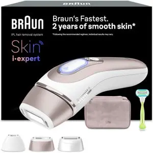Braun Skin i·expert Silk Expert Pro IPL Épilation Poils Lumière Pulsée, 3 têtes  ( Visage &amp; Corps ) + Venus + Sacoche