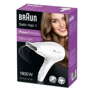 Braun Sèche-cheveux Satin Hair 1 ,1800W Power Perfection , HD-180