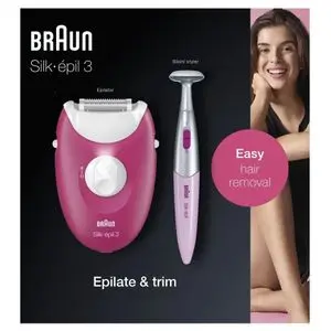 Braun Epilateur électrique Silk épil 3 + tondeuse bikini - Silk epil 3 Epilate &amp; Trim