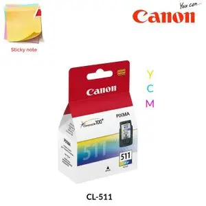 Canon Ink Cart Cartouche d'encre CL-511 Color ink EMB + Sticky note Offerte