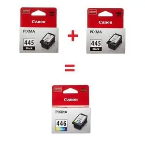 Canon Pack 2 Cartouches PG-445 Noir + Cartouche CL-446 Couleur