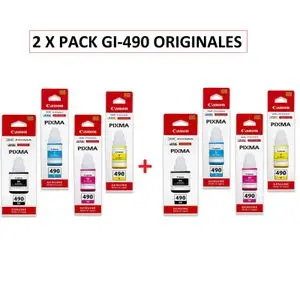 Canon Lot de 2 packs de bouteilles dencre GI-490 pour imprimantes srie G