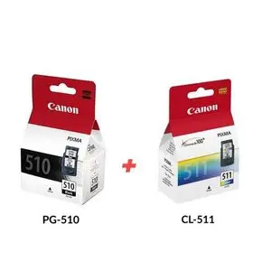 Canon Cartouche d'encre PG-510 noir + CL-511 Tri-Color