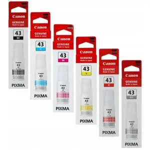 Canon Pack Bouteilles d'encre d'origine GI-43 ( 6 couleurs )
