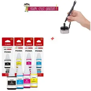 Canon Pack Bouteilles d'encre GI-490 pour les imprimantes ? r?servoires PIXMA G SERIES