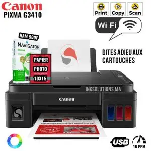 Canon Imprimante PIXMA G3410 multifonction ? r?servoirs rechargeables  - 2315C009AB