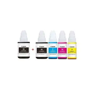 Canon Pack Bouteilles d'encre GI-490 + 1 noir supplèmentaire Pour les imprimantes économiques PIXMA G
