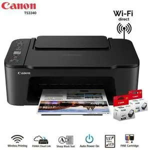 Canon Imprimante PIXMA TS3340 Jet d'encre Couleur Multifonctions- Wi-Fi