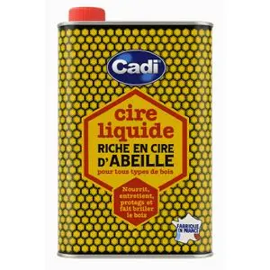 Cadi Cire Liquide D'Abeille Naturelle Vernis D'Entretien Meubles Et Parquets, 500ml