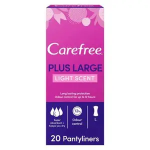 Carefree Plus Protège-Slips Maxi Parfum Léger, 20 pièces