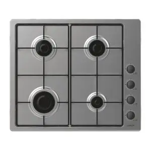 Candy Table de cuisson plaque à gaz encastrable 60cm inox 4 Feux grilles en émaillé Sécurité intégré