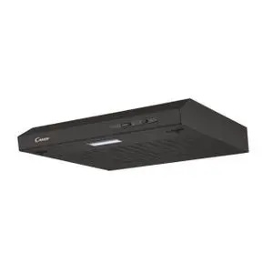 Candy hotte sous meuble casquette noir 60cm 3 vitesses éclairage led