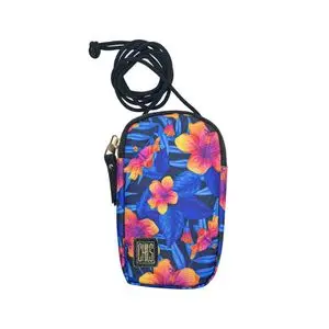 CHIILS Pochette pour Téléphone - Collection Floral - Bleu Hibiscus