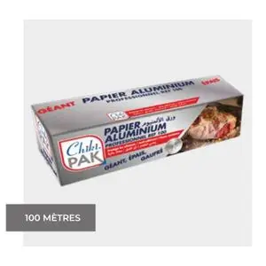 CHIKIPAK Feuille D’Aluminium Professionnel 100 M