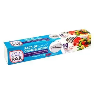 CHIKIPAK 10 Sacs De Congelation Curseur Coulissant