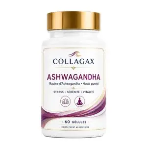 Collagax Ashwagandha 300 mg - Anti-Stress &amp; Sommeil - 60 Gélules - Certifié ONSSA