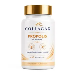 Collagax Propolis 300 mg + Vitamine C - Immunité - 60 Gélules - Certifié ONSSA