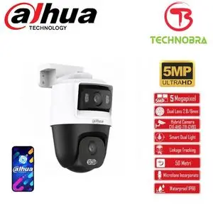 Dahua Double Camera de surveillance Extérieure 5MP Couleur Audio (HAC-PTS1500CP-E2-IL-A) camera PT Mini Speed dome