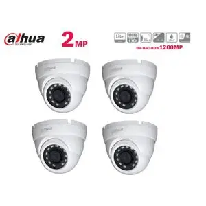 Dahua Pack 4 caméras de surveillance interieure 2MP 1080P dome