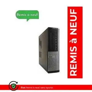 DELL Unité Centrale PC bureau i3 3ème Génér / 4Go RAM/ 250Go HDD WINDOWS 10 /Remis à Neuf