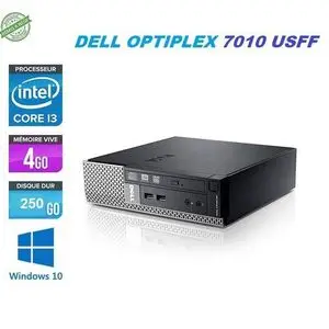 DELL Optiplex 7010 Ultra Mini Core i3-3240 @ 3.40GHz I 4Go I 250Go - Remis à Neuf