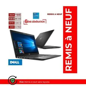 DELL Ultraportable Latitude E7480- ÉCRAN 14" - Intel Core i5-6ÈME GÉNÉRATION- 16 GB RAM-SSD 256GO - Windows - GARANTIE DE 6 MOIS - Full HD - Remis à neuf
