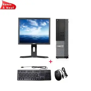 DELL OPTIPLEX 3020 SFF Core i3-4150 (3.50Ghz) - RAM 4Go - HDD 500Go + Écran 17 pouces - Remis a Neuf