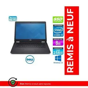 DELL Latitude E5470 14" Core i5 2,4 GHz 6ème gén-SSD 256 Go -8 Go- Remis a neuf - QWERTY